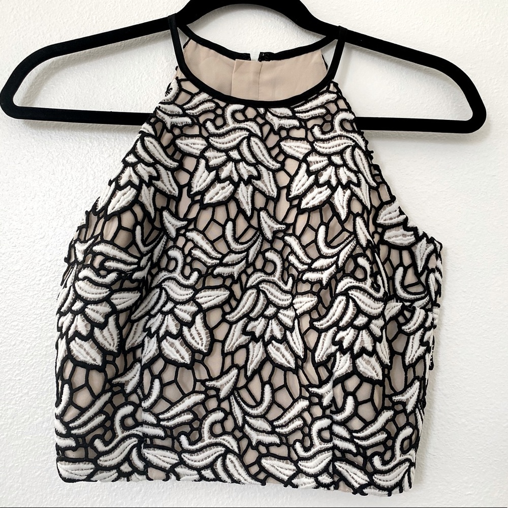 XXS Keepsake the label crop top crochet sleeveless